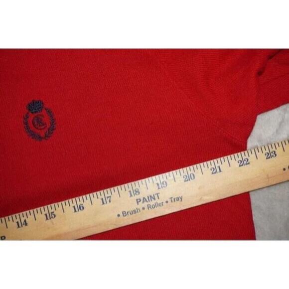 Vintage Chaps Ralph Lauren Polo Shirt Men's Medium Red Crest Logo Classic Fit - Picture 5 of 5